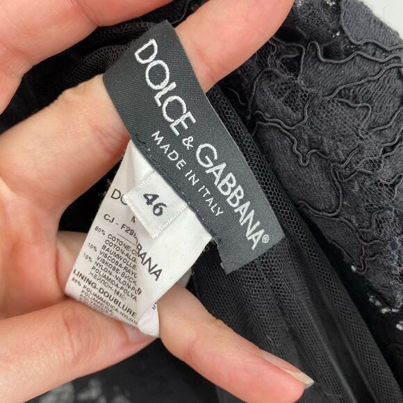 Dolce & Gabbana Lace Pattern Black Blazer Jacket size 46 - Picture 2 of 4